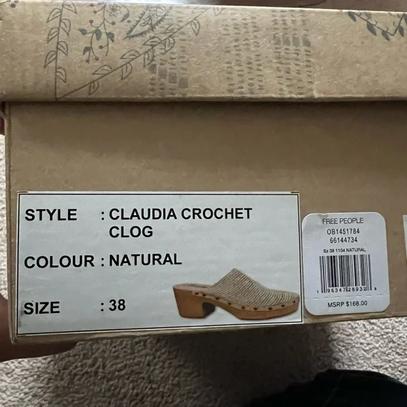 🌟 FREE PEOPLE Claudia Crochet Clog-SIZE 8 - Picture 16 of 16